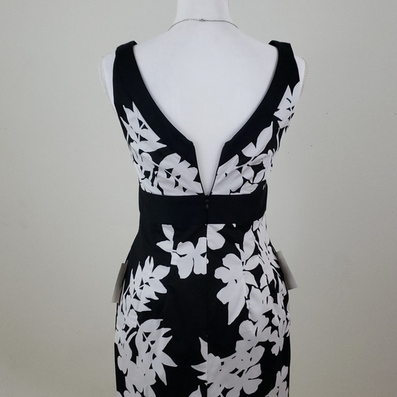 WHBM~Size 2~Black/White Floral Print Cotton Dress. - Picture 9 of 11